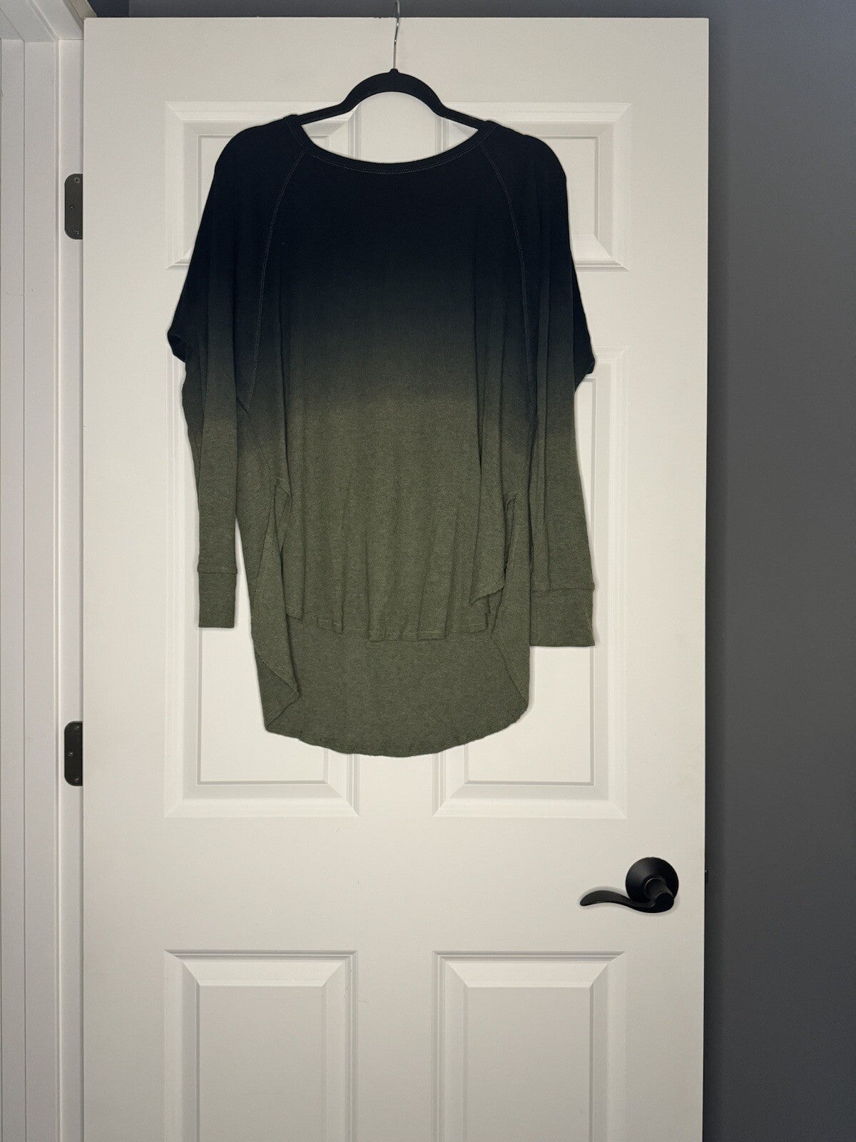 Bobi Los Angeles Long Sleeve Ribbed Small Blue And Green 