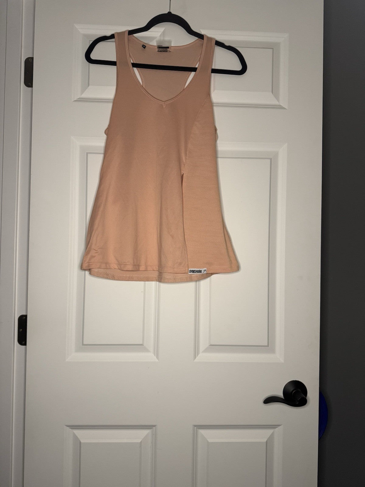 Gymshark Tank Top Peach Open Split Small 