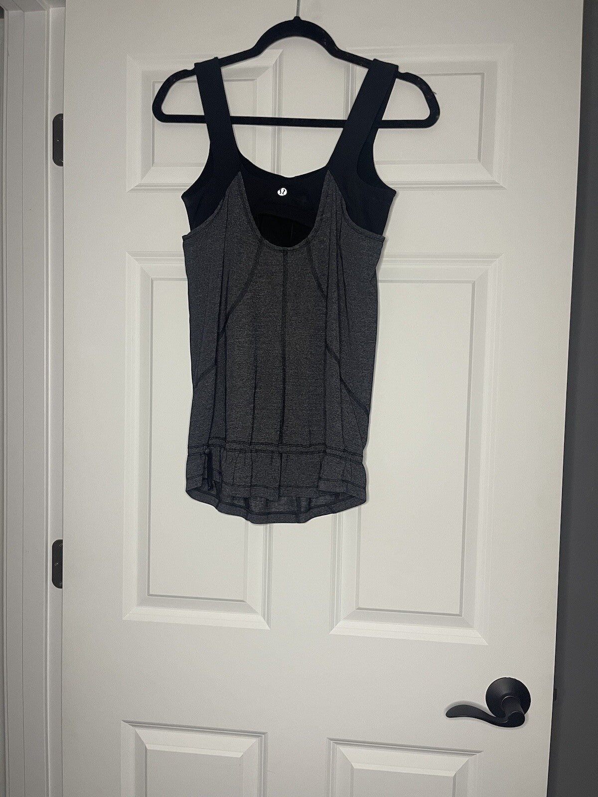 Lululemon Tank Top Dark Gray With Black Size 6 