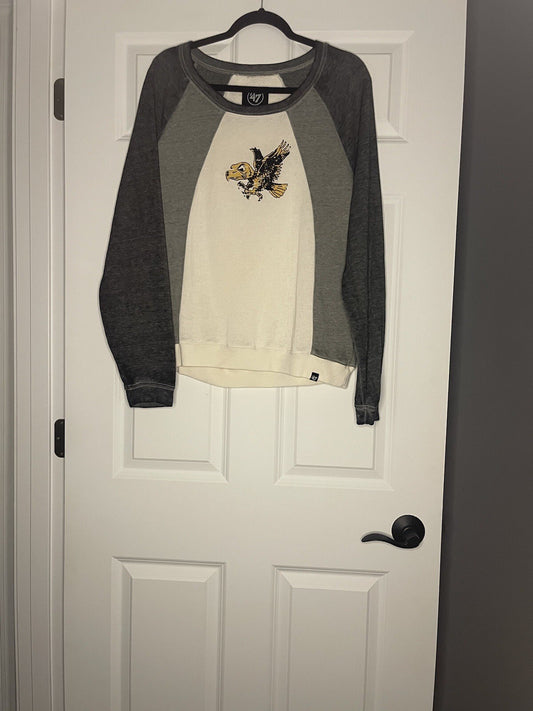 47 Iowa Hawkeyes Large Crew Sweatshirt Gold Cream Gray Herkey 