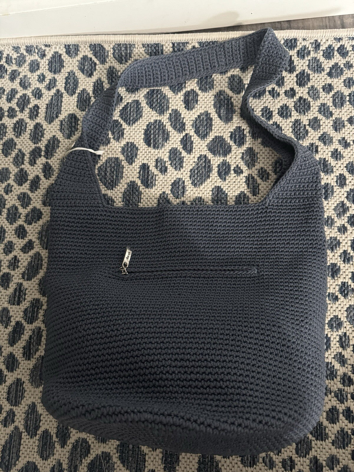 The SAK Crochet Knit Hobo Bag Blue New