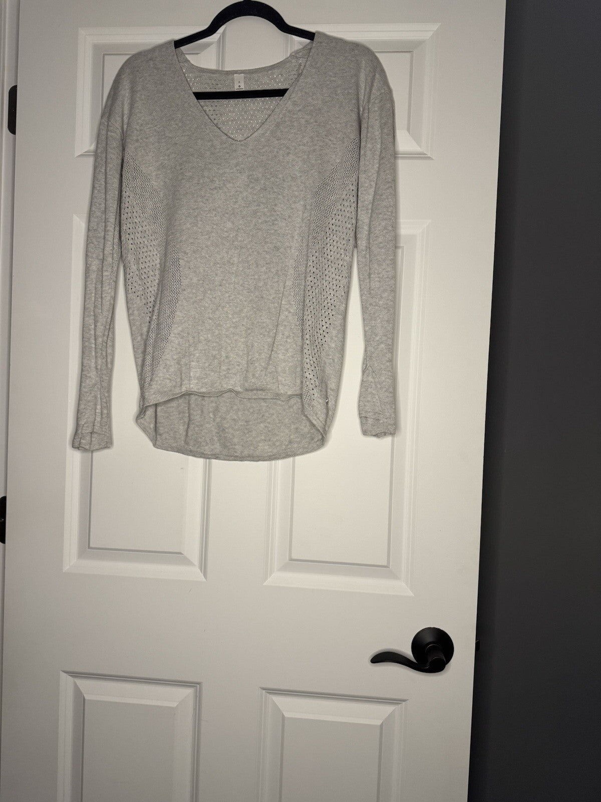 Lululemon Gray Sweater With Cutouts Size 6