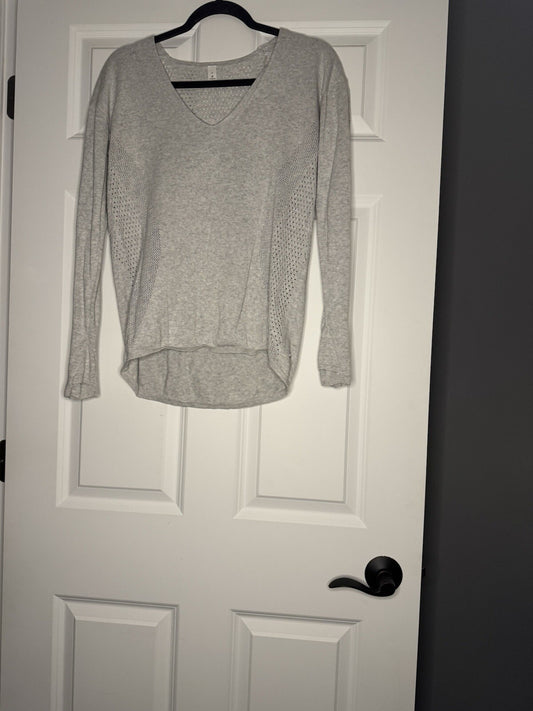 Lululemon Gray Sweater With Cutouts Size 6