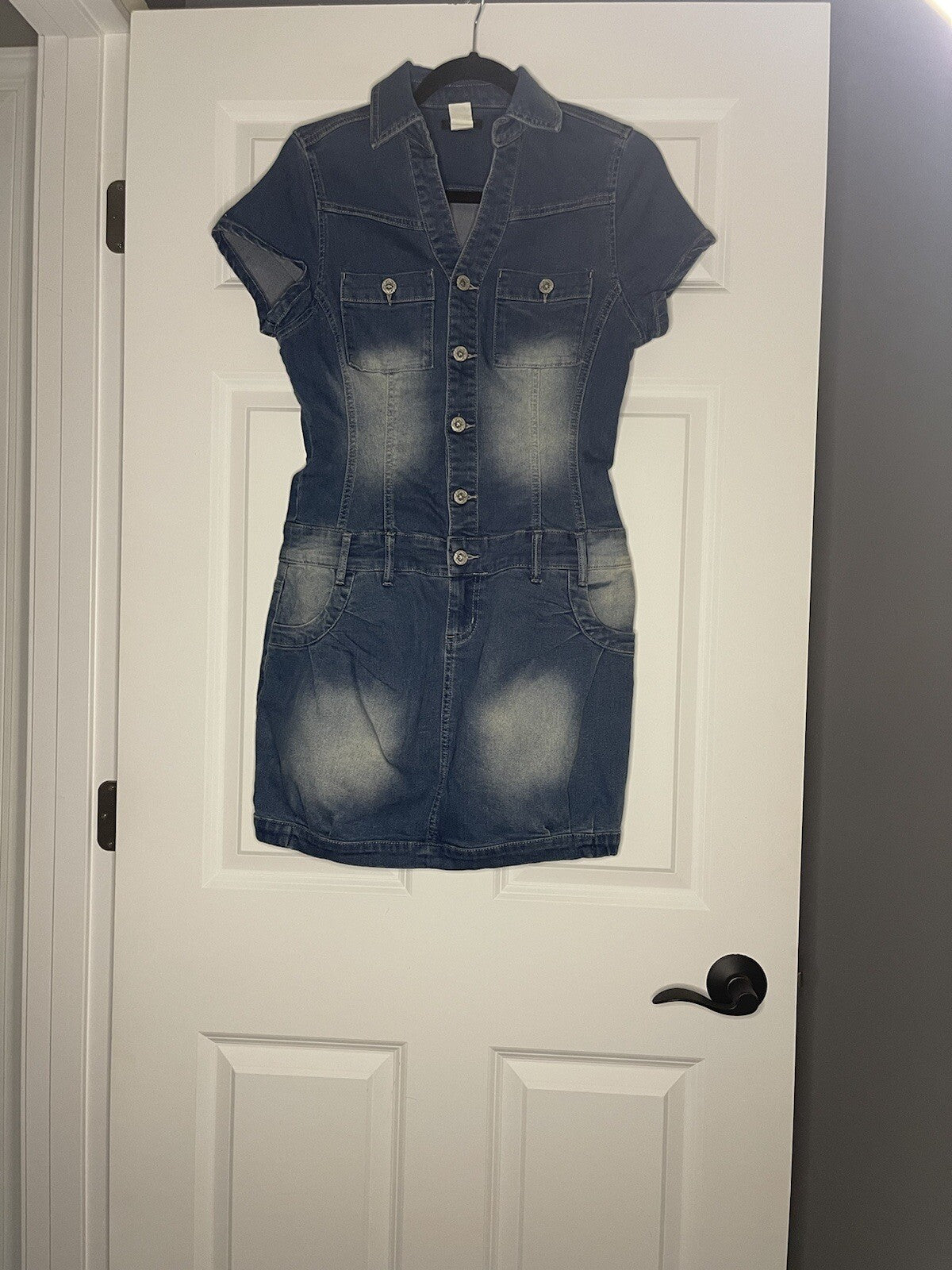 Venus Jean Dress Size 8 With Pockets Blue 