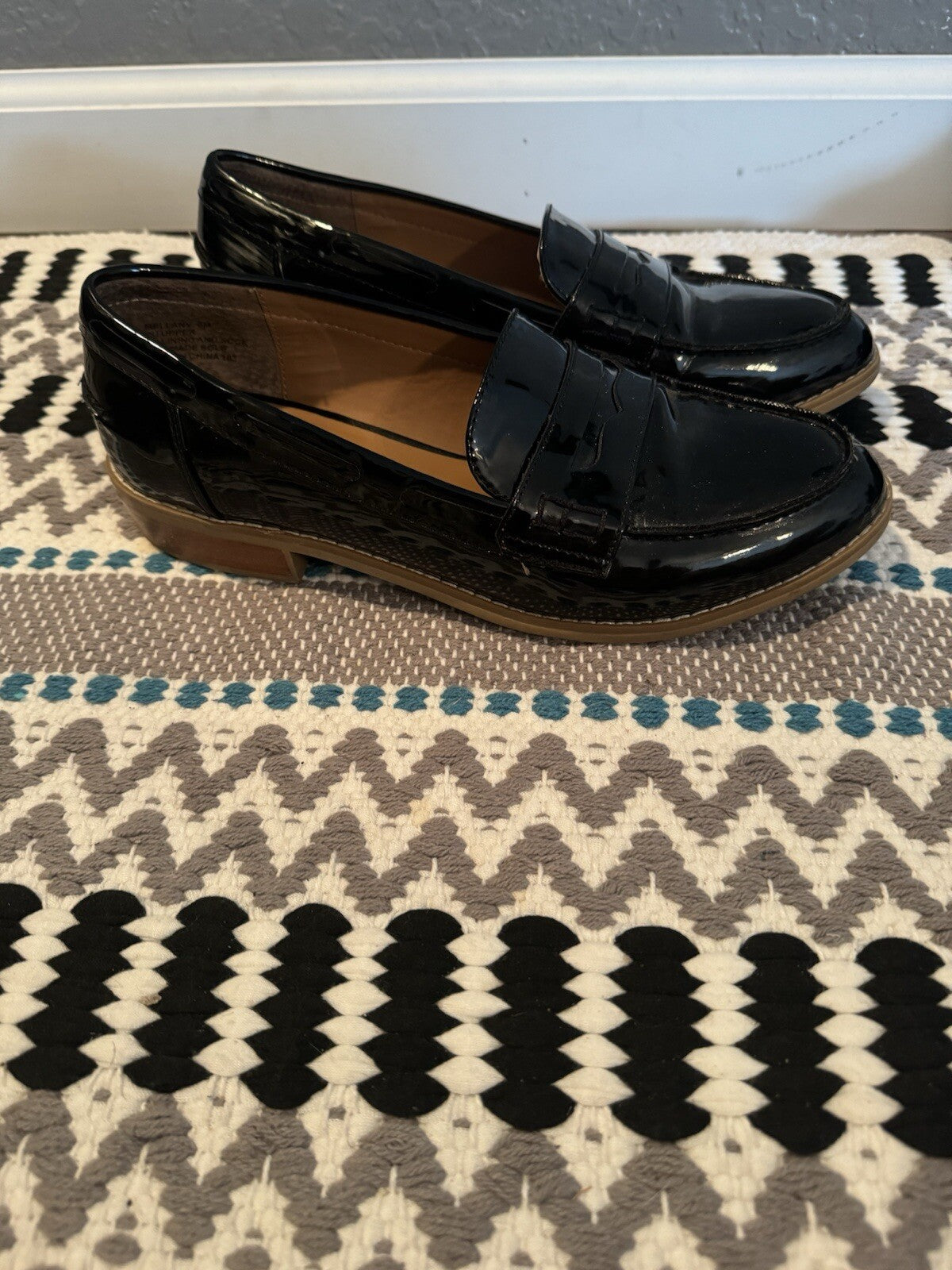 Steve Madden Mellany Shoes Size 9 Shiny Black 
