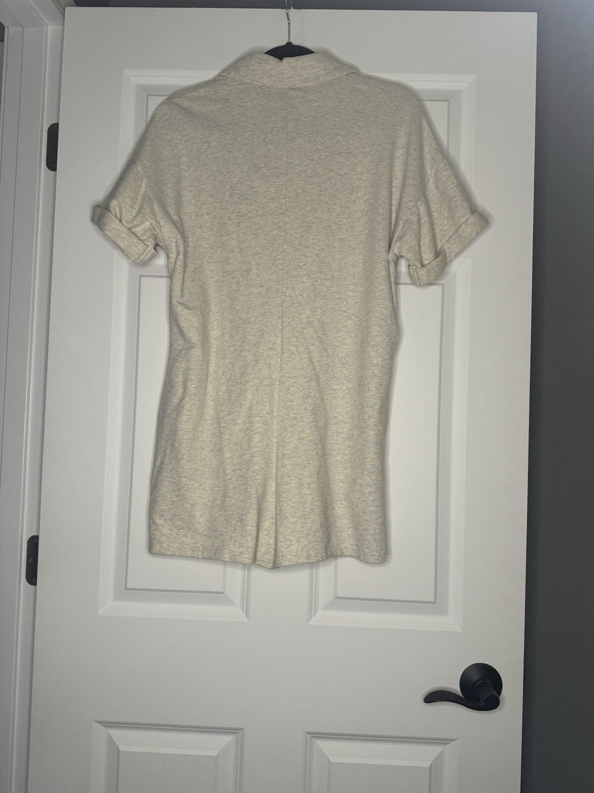 Bailey Rose M Shorts Romper Cream Gray Heathered