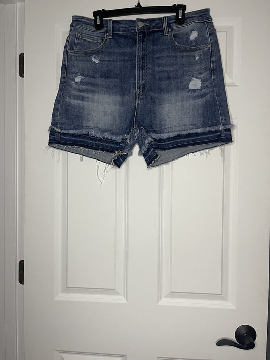 Risen layla patched frey hem shorts 2x high rise nwt