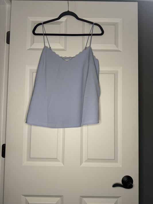 J Crew Sleeveless Blouse Light Blue Size 14 Nwt 