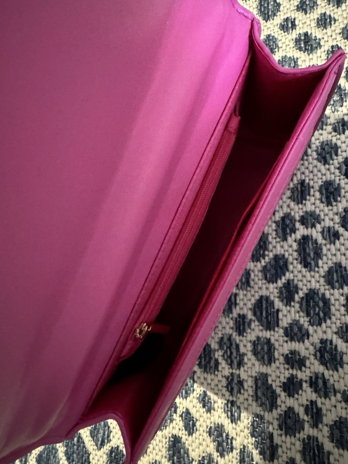 Lola Mae Pink Quilted Crossbody Purse With Gold Chain 