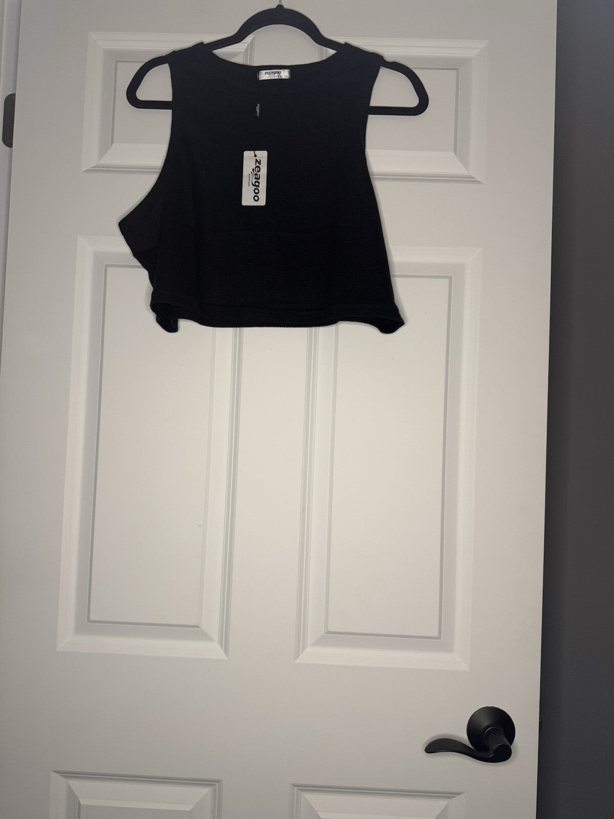 Zeagoo 2 Piece Pajama Set Xxl Crop Tank And Shorts Black Nwt 
