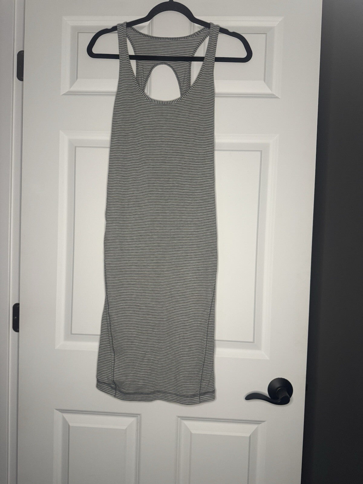 Lululemon Sleeveless Dress Gray White Stripe Size 4