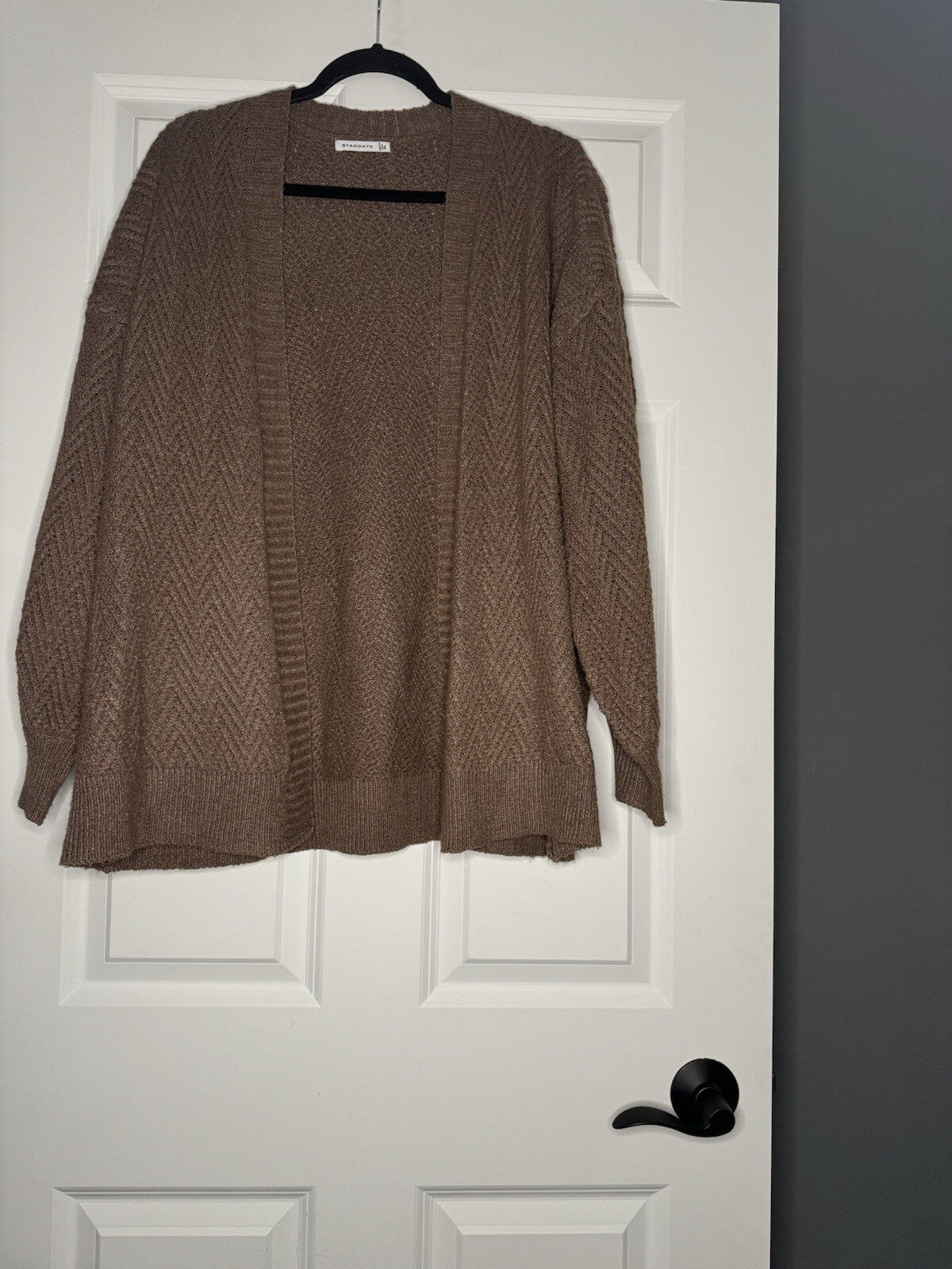 Staccato Brown Knit Sweater Xl Brown 