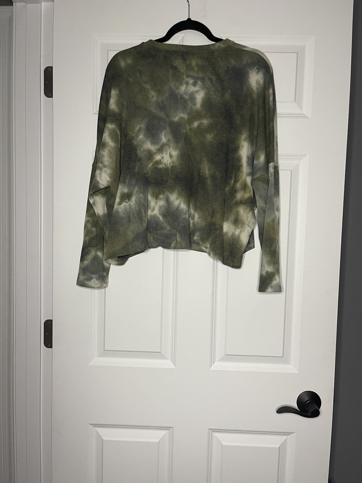 Gilli long sleeve blouse small green gray cream