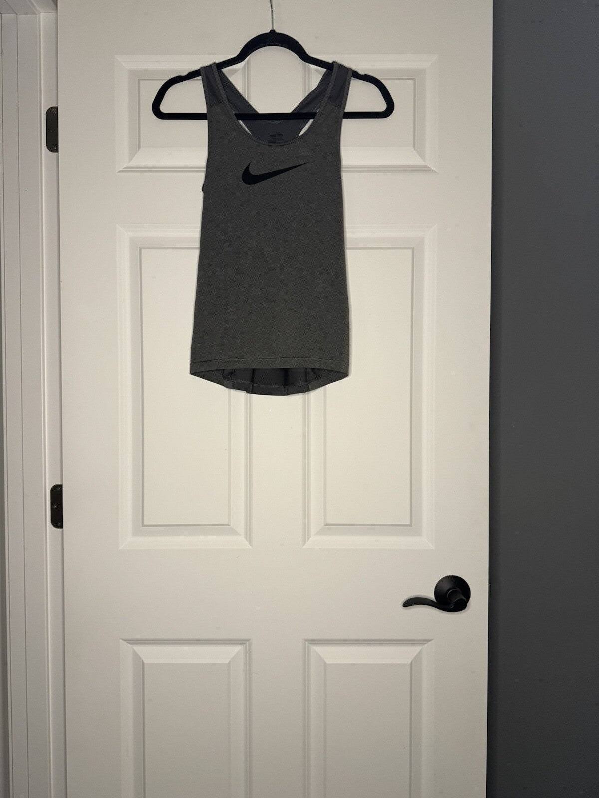 Nike Pro Tank Top Gray Black Logo Xs 