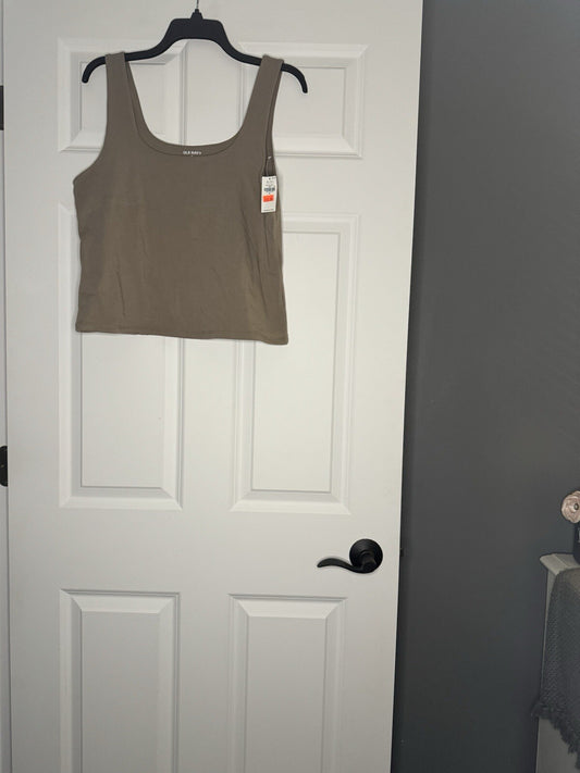 Old Navy Sleeveless Top Taupe Xl Nwt 