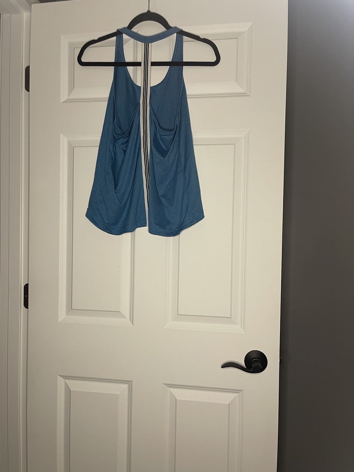 Adidas Tank Top Small Blue With Black Lettering