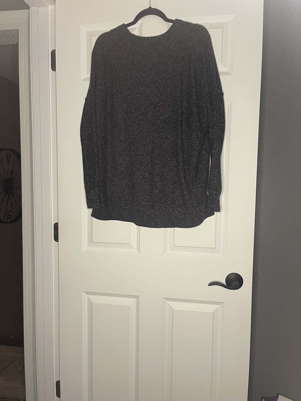 Athleta Sweater Small Black White Mix Super Soft Wool And Cashmere 