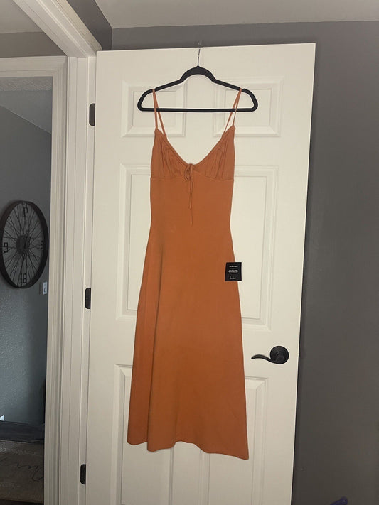 Lulus Sleeveless Dress Xl Orange Nwt 