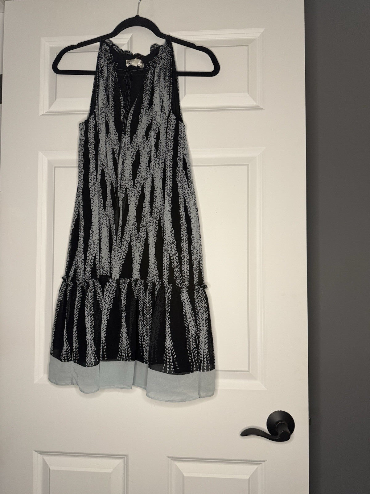 Max Studio Specialty Products Sleeveless Dress XS Black Blueish Gray Nwt 