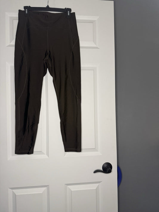 Old Navy Active High Rise Leggings Quick Dry Large Shiny Brown Material
