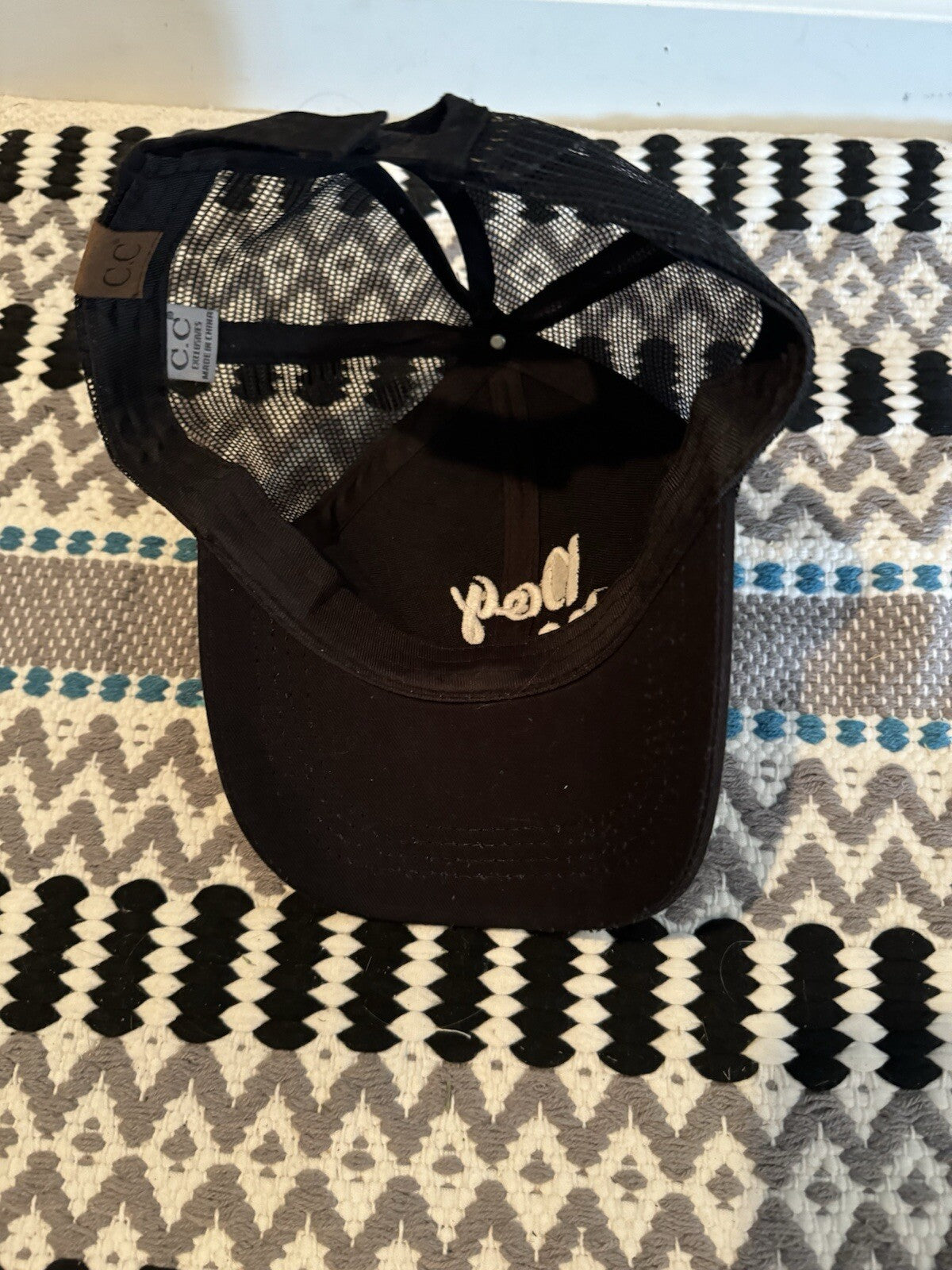 Cc  Baseball Cap Dog Mom Black