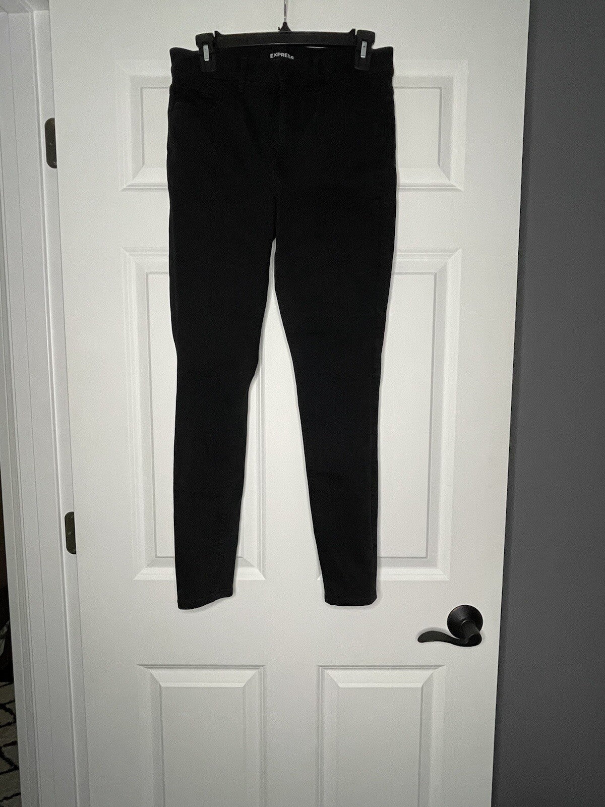 Express Stretch Ankle Legging Jeans High Rise 6 Black