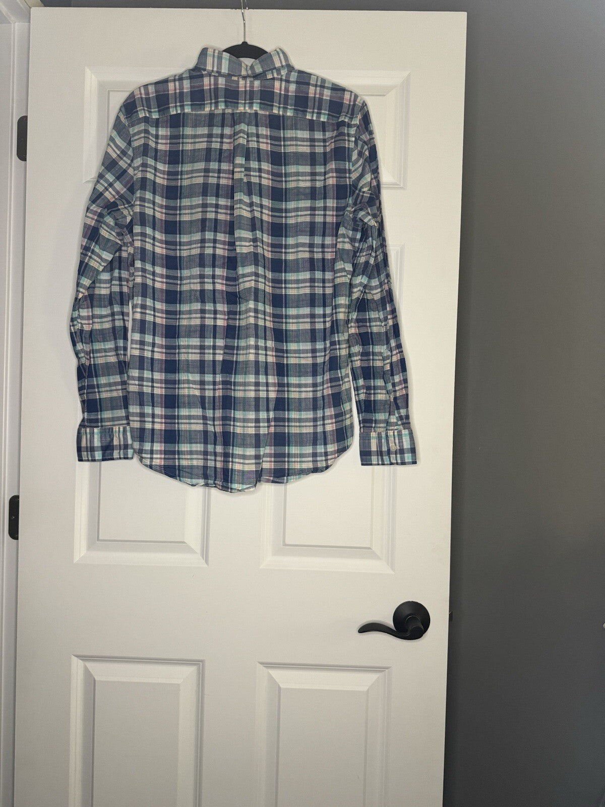 Vineyard Vines Slim Fit Tucker Shirt Medium Teal Pink Orange Blue White Plaid 