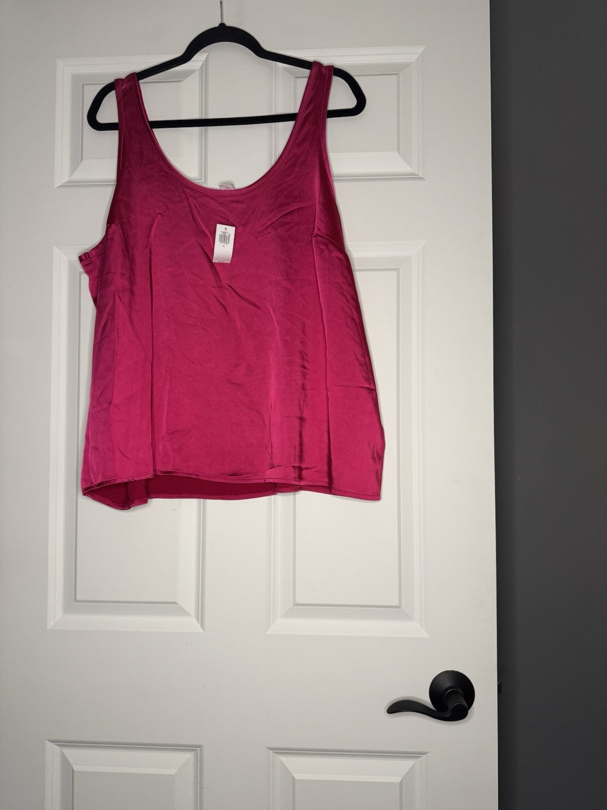 Old Navy Sleeveless Blouse Shiny Pink Xl Nwt 