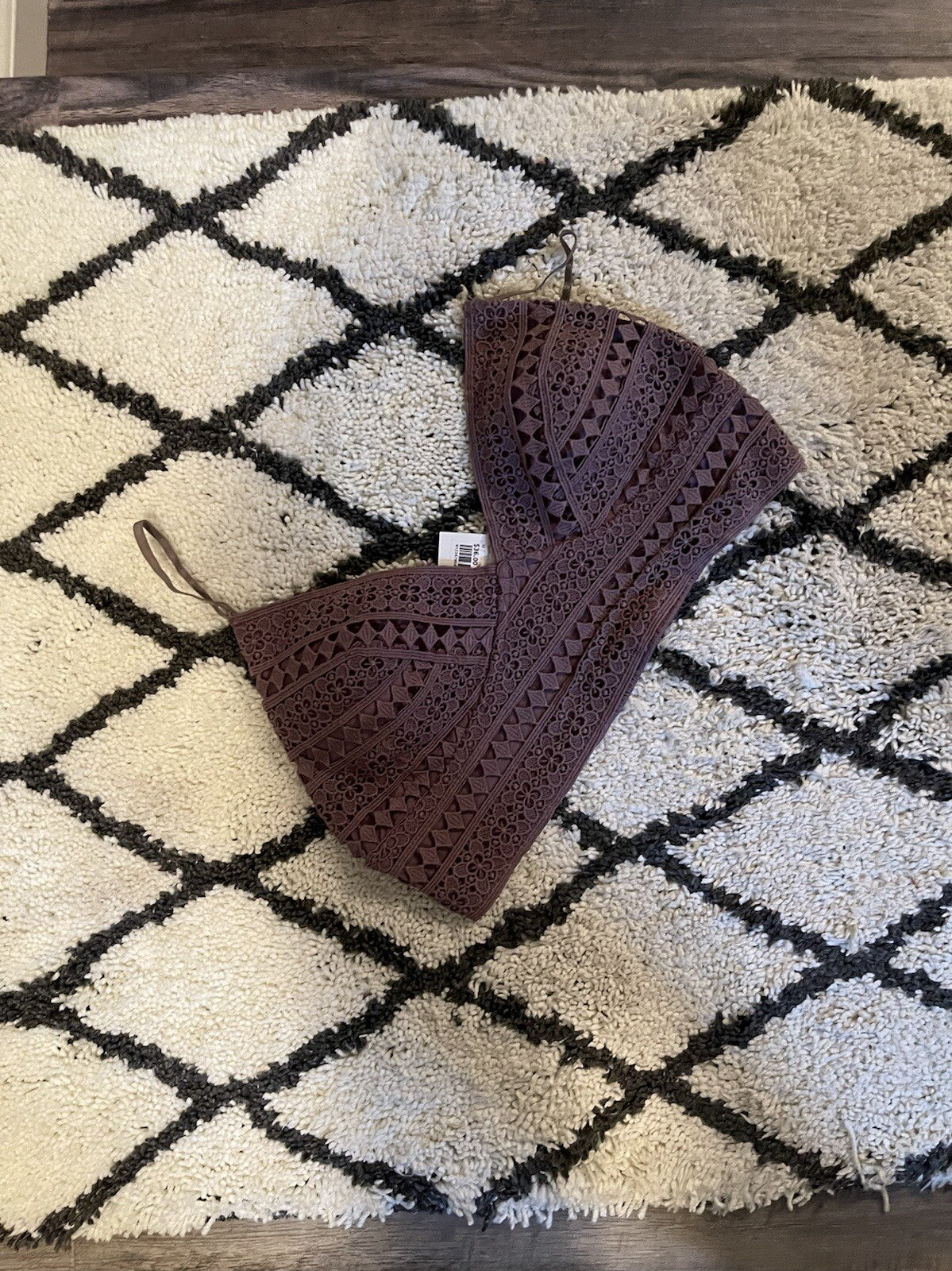 Listicle hadley crochet lace bralette medium purple NWT