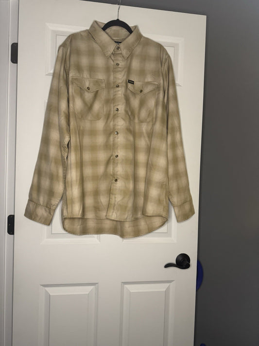 Dixxon Flannel Delmo Prescott 2xl Khaki Cream W Sticker 