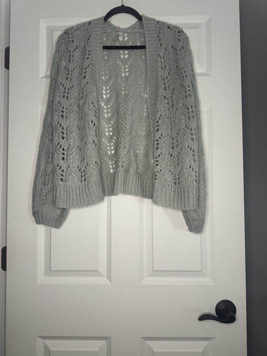 Wishlist Cardigan Small/medium Knit Light Gray 