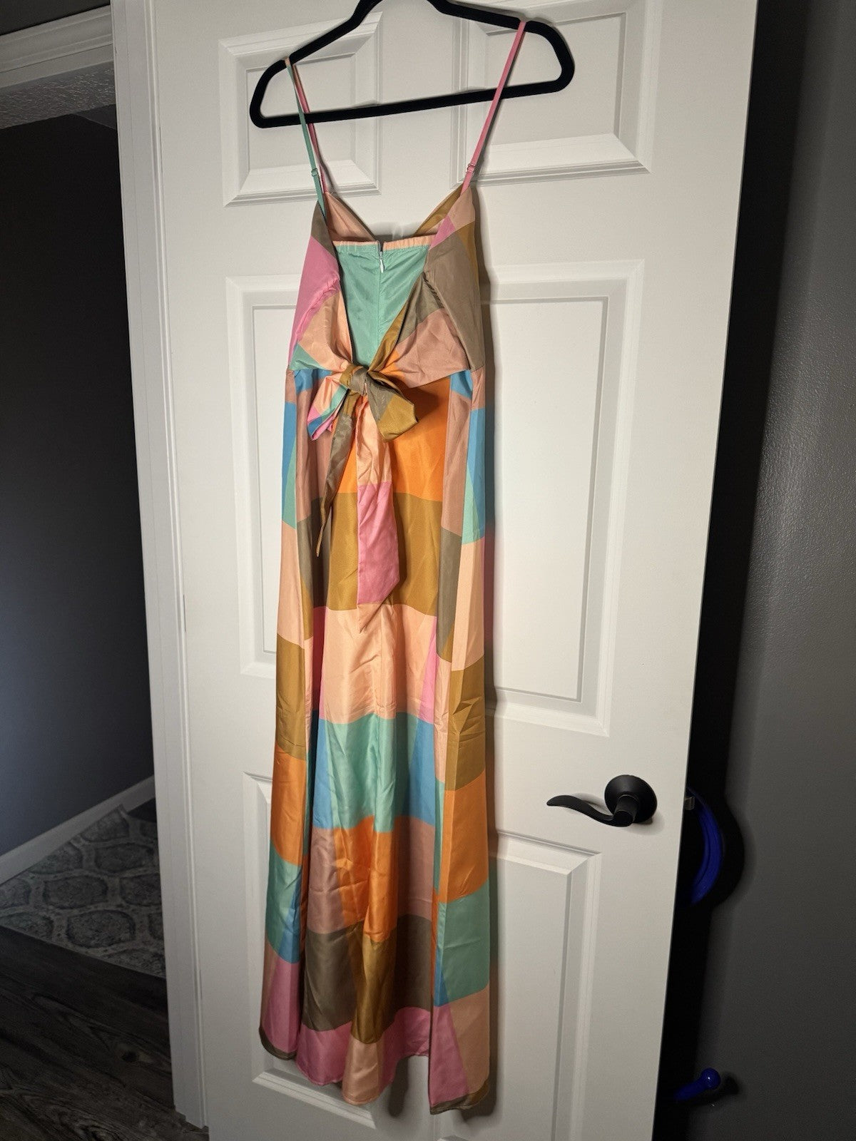 Avara Sleeveless Dress Green Brown Blue Peach Orange Small Nwt 108
