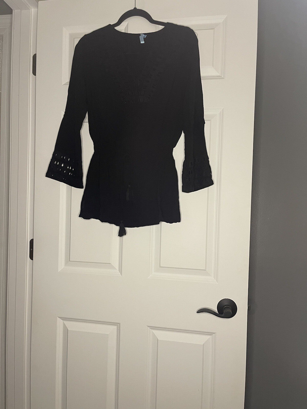 Solitaire Swim Coverup Small Black 