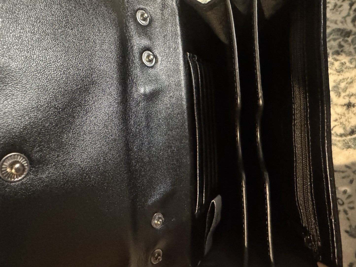 Nine West Wallet Black With Beading In Excellent Condition 