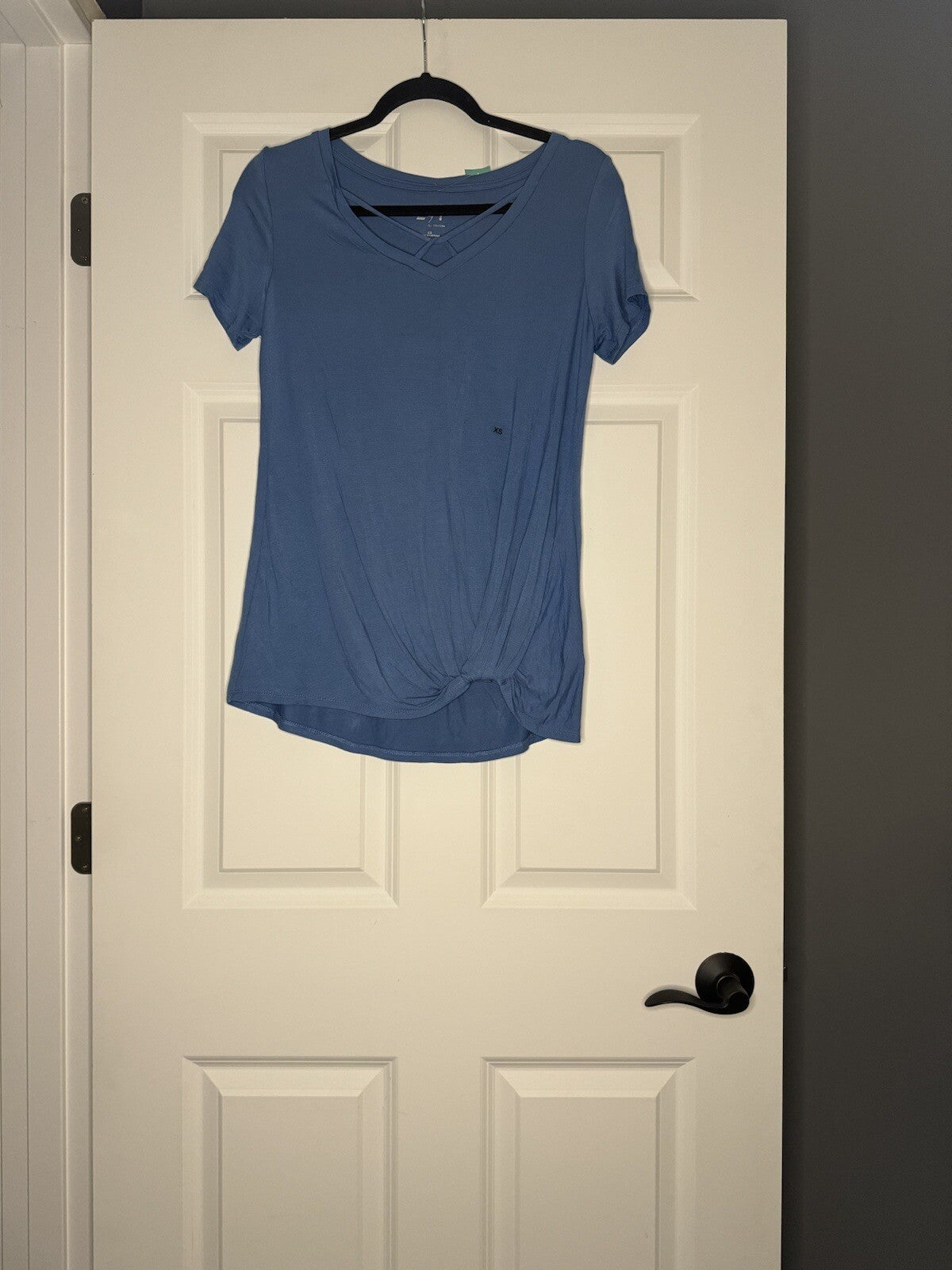 Maurice’s 24/7 Short Sleeve Blouse Blue XS Nwt 