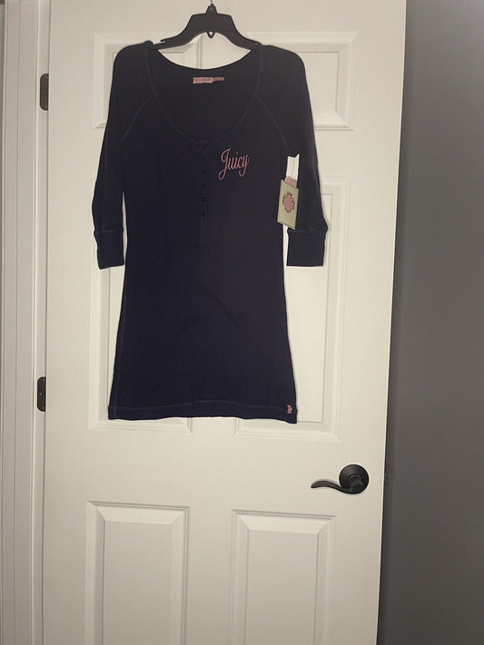 Juicy Couture Pajamas Large Navy With Pink Graphics Nwt Msrp $65.00