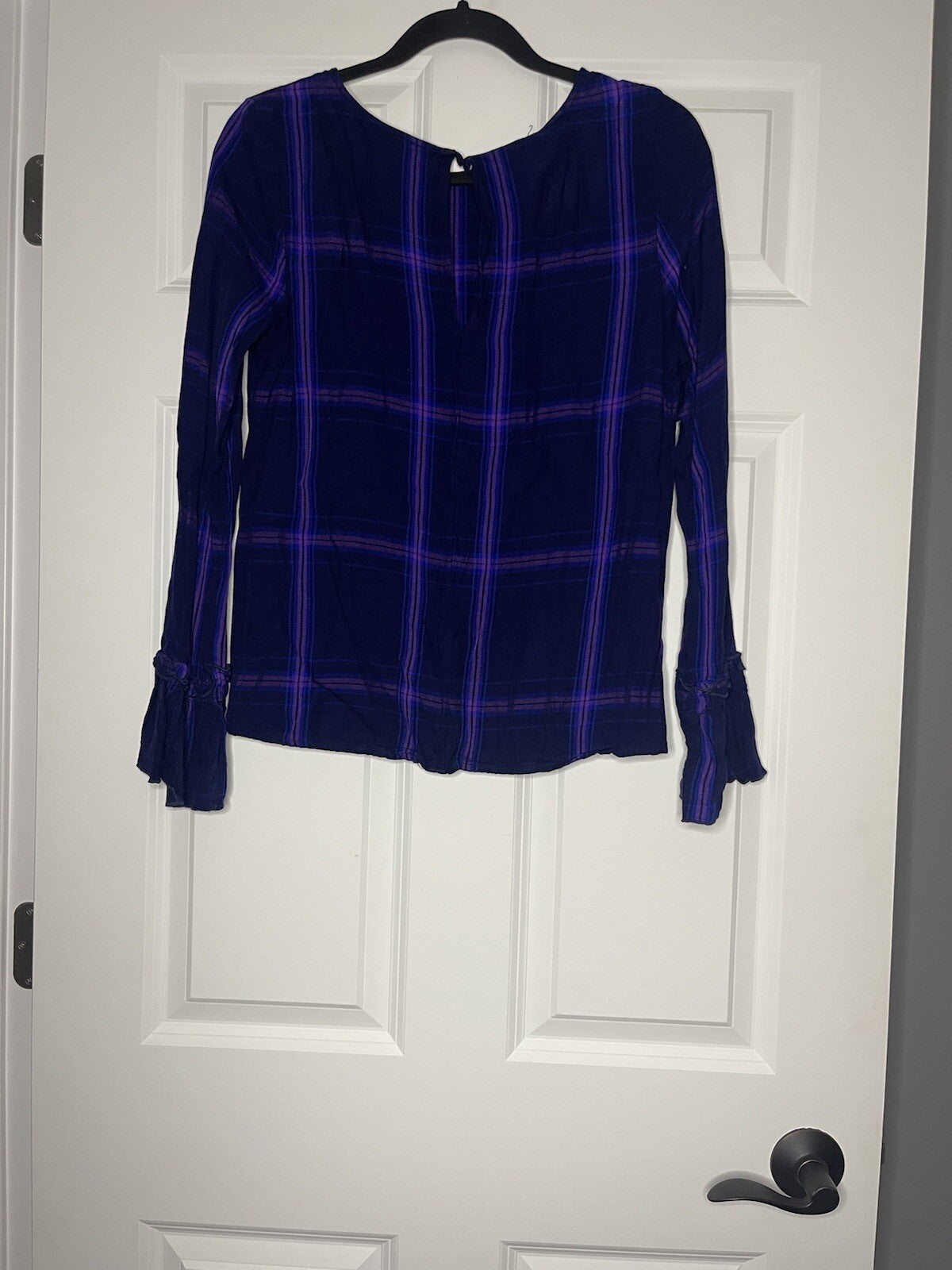 Sanctuary long sleeve blouse small blue purple striped