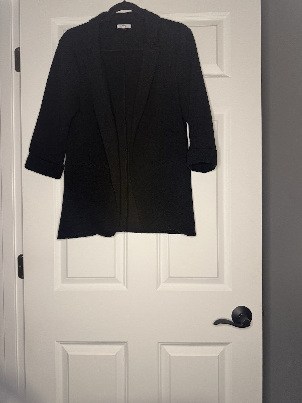 Maurice’s 3/4 Sleeve Blazer Black Large