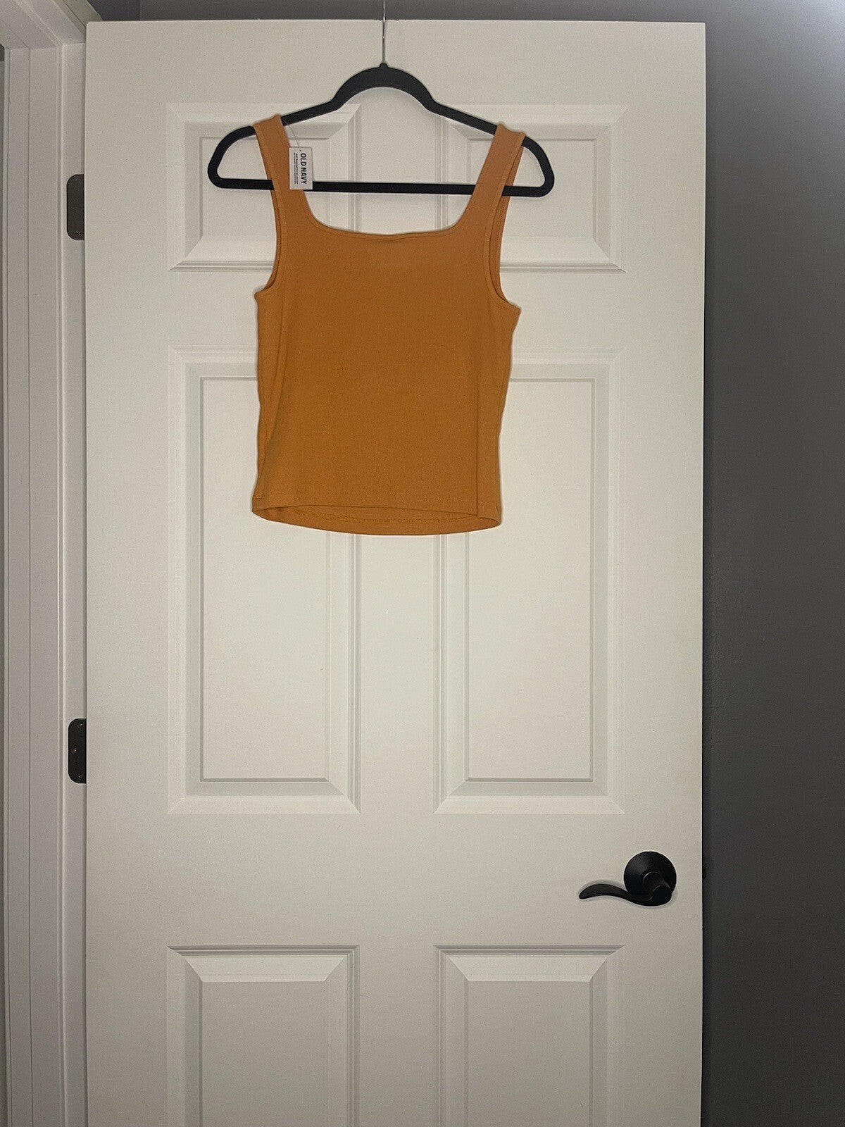 Old Navy Sleeveless Blouse Large Tall Ribbed Orange Nwt