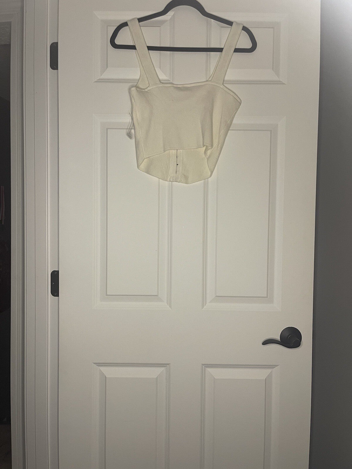 Abercrombie And Fitch Sleeveless Crop Ribbed Top Cream New With Tags 