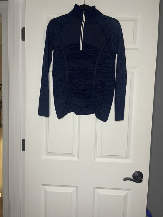 Athleta lightweight half zip medium navy 