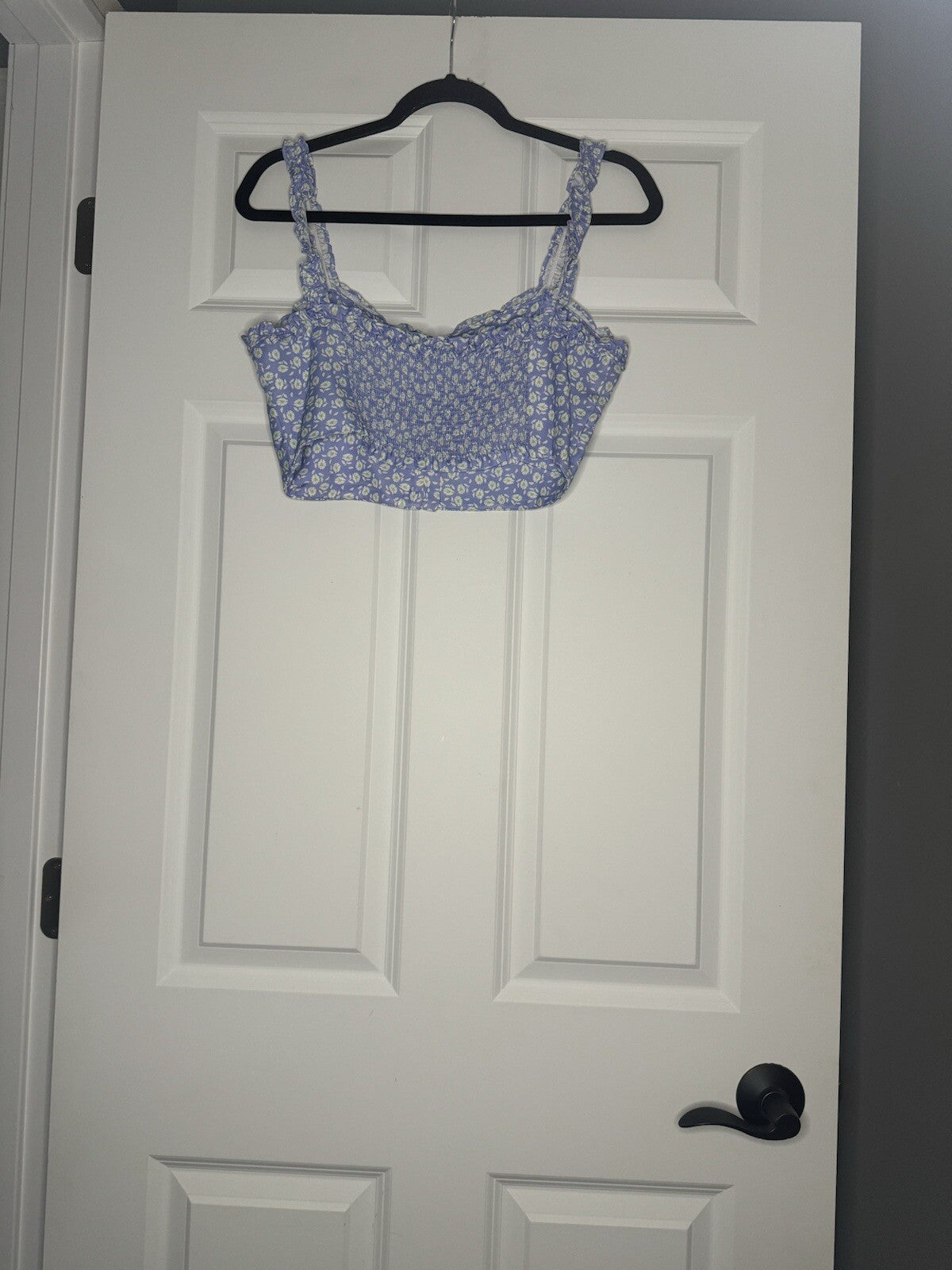 Zara 2 Piece Outfit Set Medium Crop Tank High Waist Skirt Blueish Purple Green A