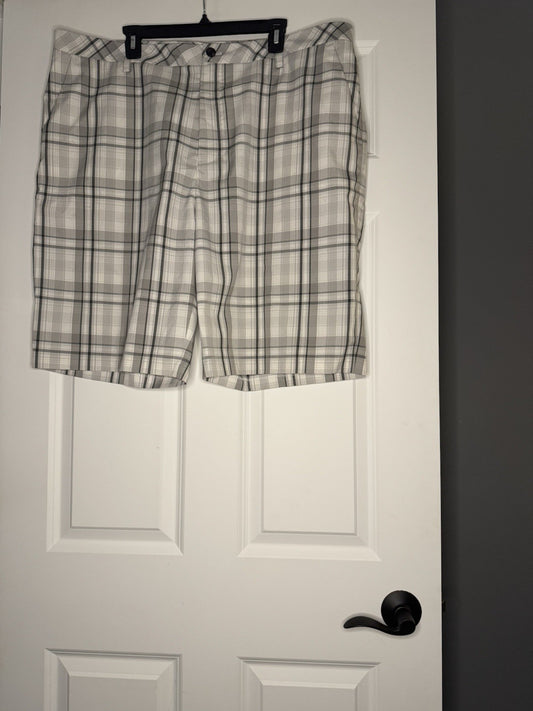 Ashworth Men’s Shorts 42 Gray White Stripe
