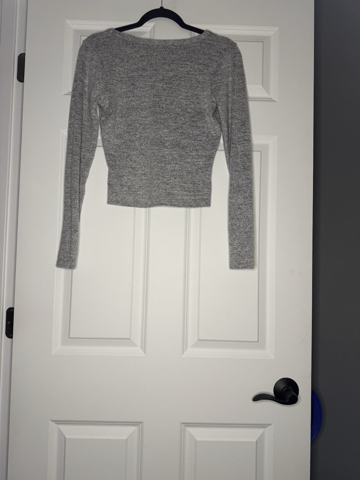Abercrombie And Fitch Long Sleeve Top Small Gray Heathered 