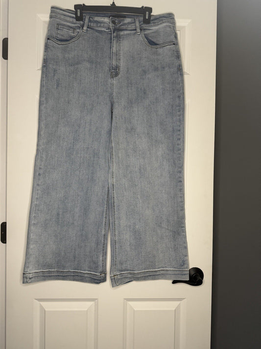 Risen 1xl Jeans Light Wash Wide Leg Style Fp_xrdp1252 