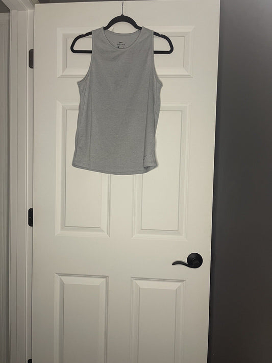 Nike Dri Fit Tank Small Light Gray Heathered