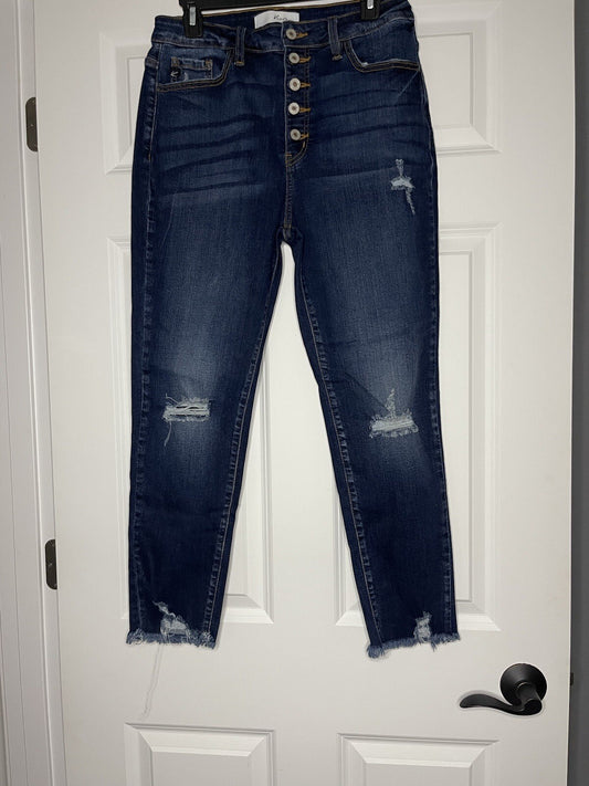 Kancan Skinny Jeans 11/29 Style Kc8423D Dark Wash Distressed