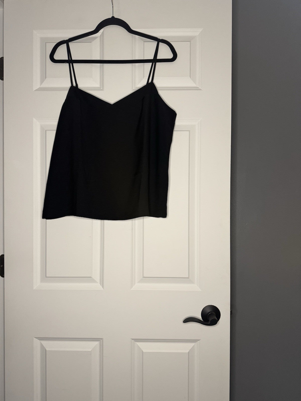 J Crew Sleeveless Overlap V Neck Blouse 14 Black Nwt 54.50 