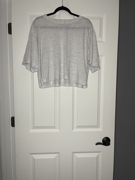 Zella t shirt white with black speckles xl 