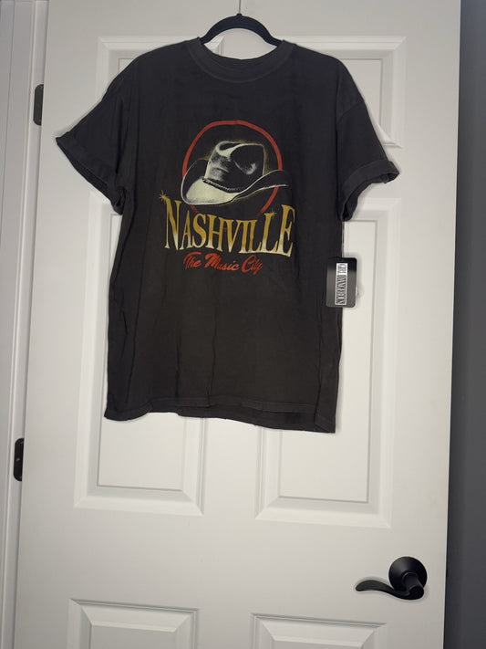 Girl Dangerous T Shirt Nashville The Music City Large  Gray Multi Nwt